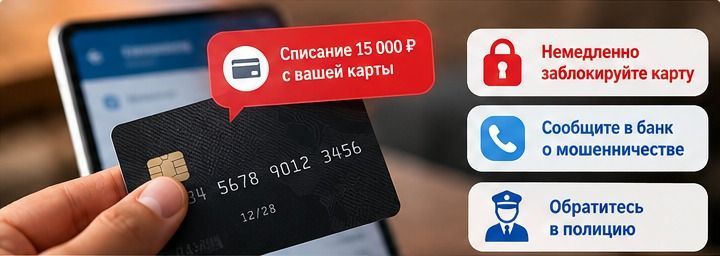 Мошенники списали деньги с карты: первые действия Мошенники списали деньги с карты: первые действия